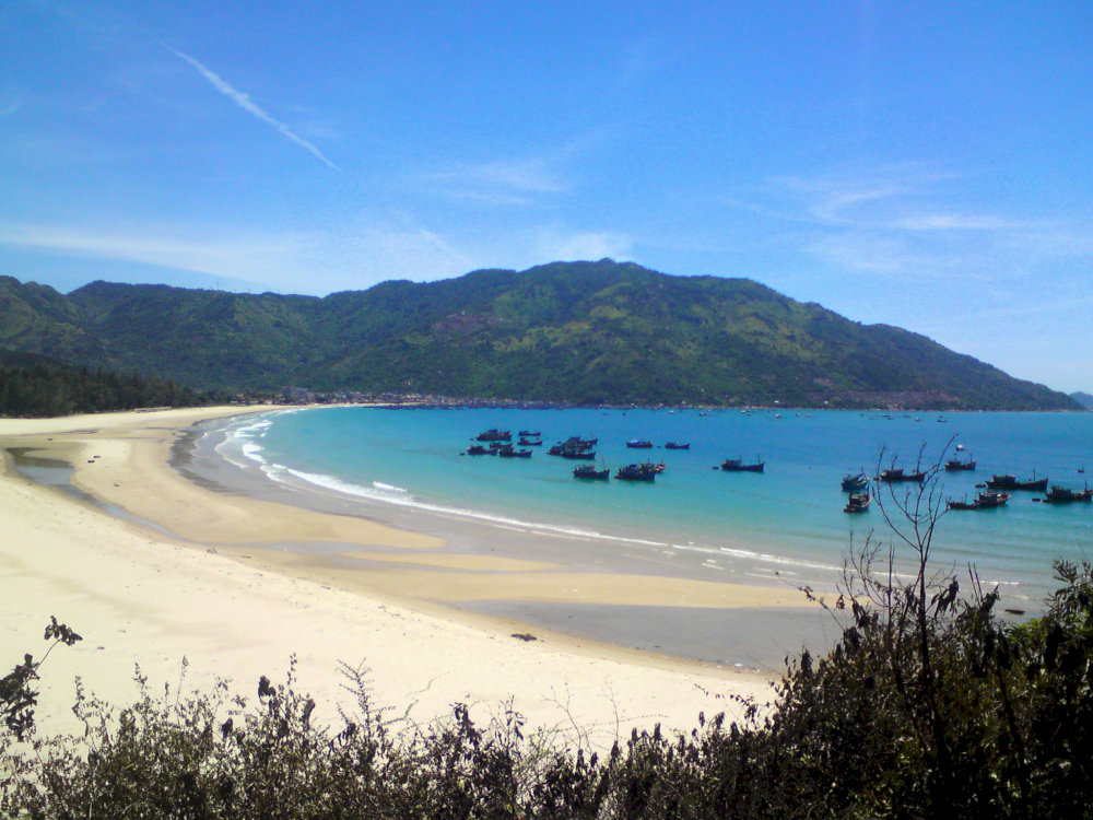 Dai Lanh Beach is a pristine beach known for its crystal-clear water and golden sand